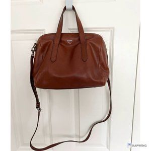 Fossil Sydney satchal in medium brown